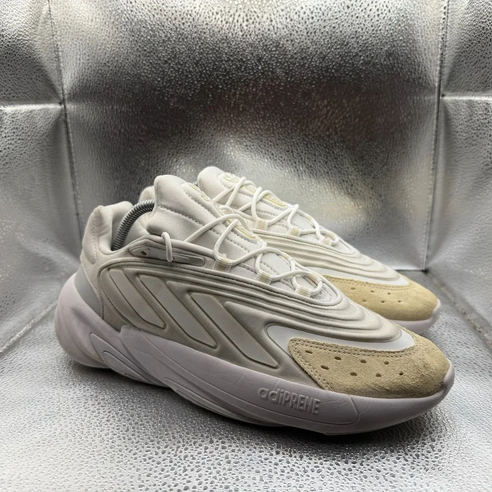 Size 9 Adidas Ozelia White Reflective Low‎ Lace Up Mens Athletic Sneakers H04251